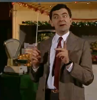 Mr Bean en kerstmuziek
